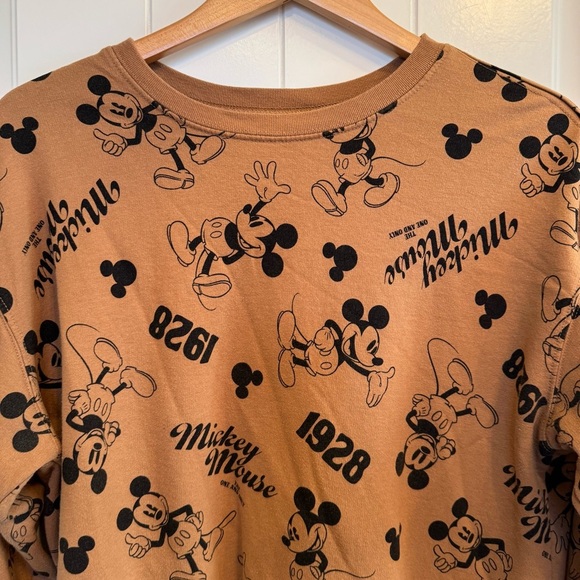 DISNEY Mickey Mouse 1928 Adult Pullover Sweatshirt Black Brown The One And Only - Picture 3 of 4